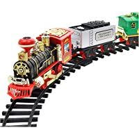 AAAHHH Juego De Trenes Navideños con Sonido Realista Y Luz Tren De Navidad Operado por Batería con Carros Y Vías Tren De…